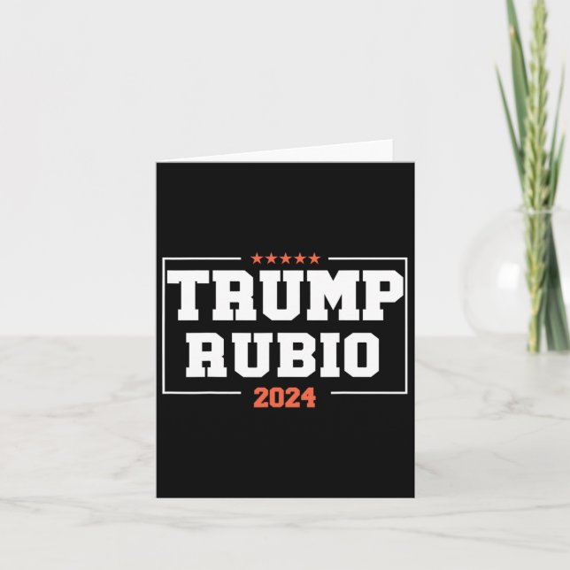 Rubio For President 2024 Campaign Us Election  Card (Front)