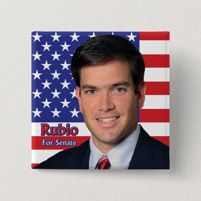 Rubio For Senate 15 Cm Square Badge (Front)
