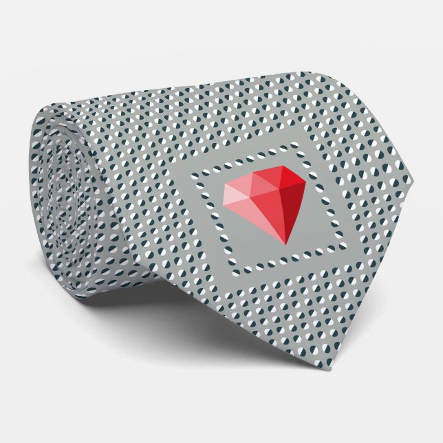 Rubis Optical Illusion Dancing Pattern Tie (Rolled)