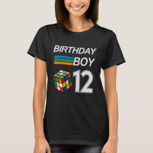 Rubix Cube Speed Cubing Birthday Boy 12 Years Old  T-Shirt