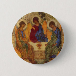 Rublev Trinity at the Table 6 Cm Round Badge