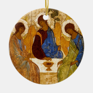 Rublev Trinity at the Table Ceramic Tree Decoration