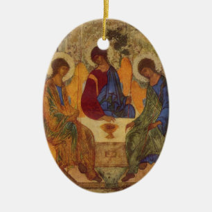 Rublev Trinity at the Table Ceramic Tree Decoration