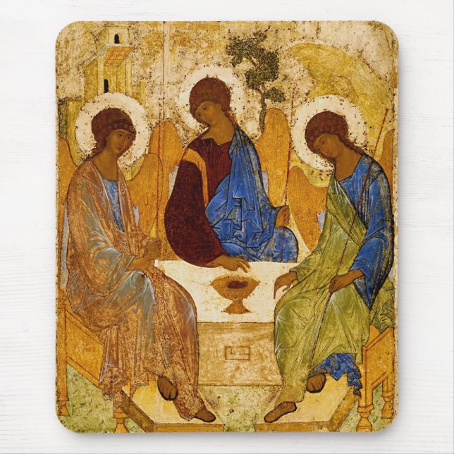 Rublev Trinity at the Table Mouse Mat (Front)