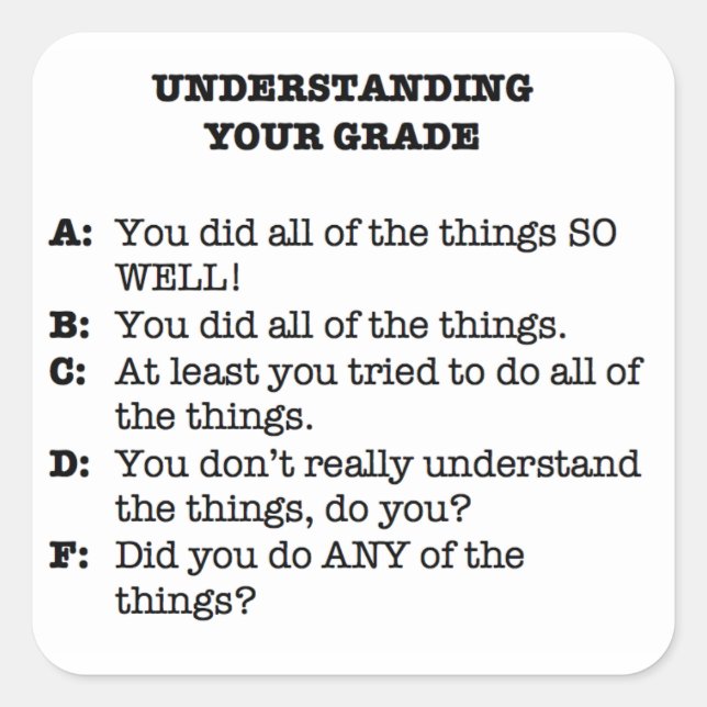 Rubric Stickers - the original rubric sticker (Front)