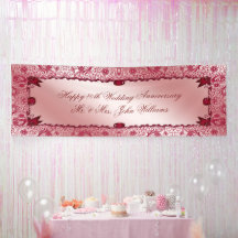 Ruby 40th Wedding Anniversary Banner
