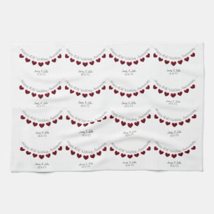 Ruby 40th wedding anniversary husband & wife tea towel