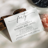 Ruby 40th Wedding Anniversary | Minimalist Modern
