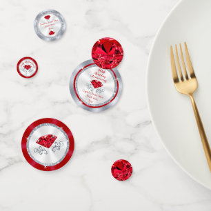 Ruby 40th Wedding Anniversary Table Decorations Confetti