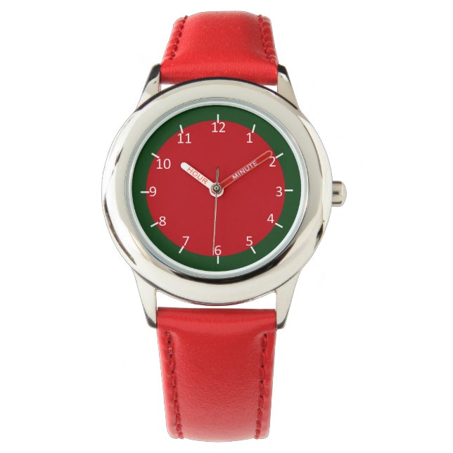 Ruby and Emerald-Coloured Watch (Front)