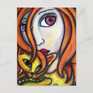 Ruby and Her Cats Postcard