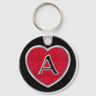 Ruby and Onyx Keychain