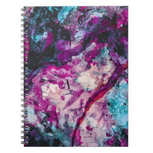 Ruby and Sapphire Crystal Geode Abstract Notebook