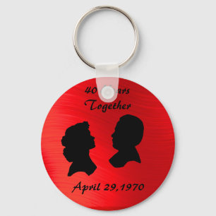 RUBY  ANNIVERSARY-KEYCHAIN KEY RING