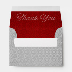 Ruby Anniversary Thank You Note Card Envelope