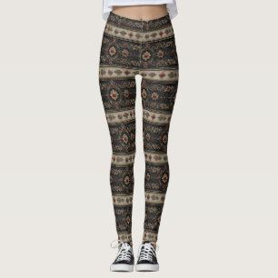 Ruby Baroque Gothic Elegance Pattern Leggings