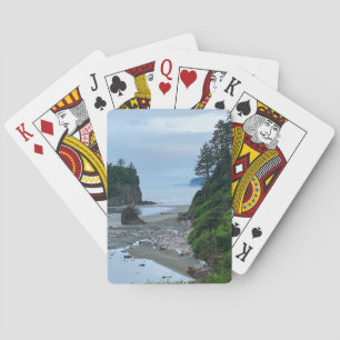 Ruby Beach Sunset Washington Coast Seascape Playing Cards