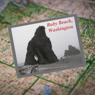 Ruby Beach, Washington Travel Photo Postcard