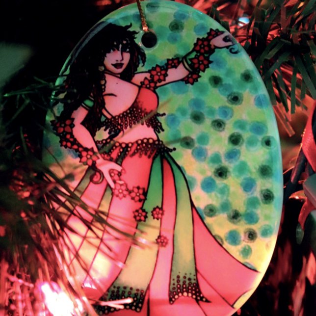 Ruby Belly Dancer Ceramic Tree Decoration (Creator Uploaded)