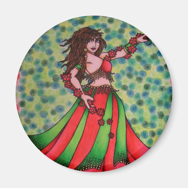 Ruby Belly Dancer Magnet (Front)