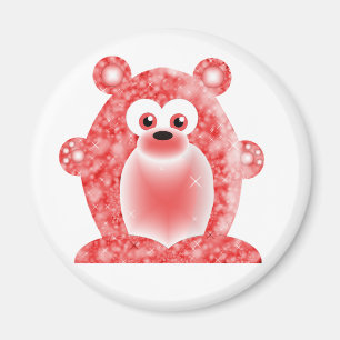 Ruby Birthstone Bear Magnet