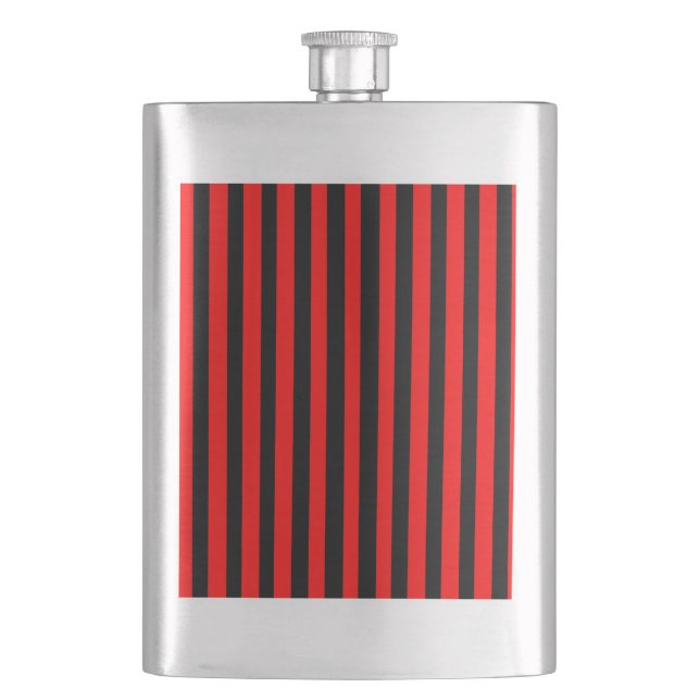 Ruby Black Hip Flask (Front)