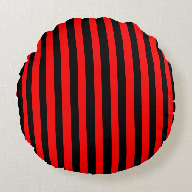 Ruby Black Round Cushion (Front)