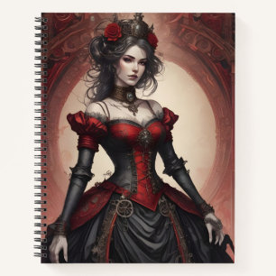 Ruby & Black Steampunk Notebook