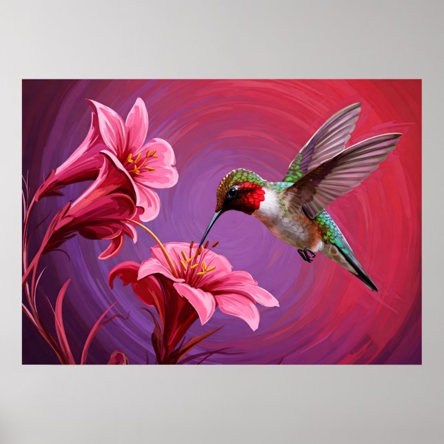 Ruby Bliss: Hummingbird Feeding Poster (Front)