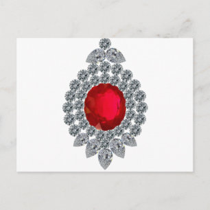 Ruby Brooch Postcard