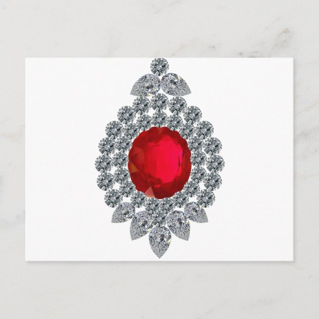 Ruby Brooch Postcard (Front)