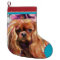 Ruby Cavalier Christmas Stocking red turquoise