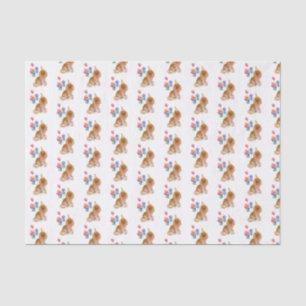 Ruby Cavalier King Charles Spaniel Birthday Tissue Paper