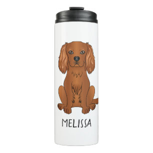 Ruby Cavalier King Charles Spaniel Dog & Name Thermal Tumbler