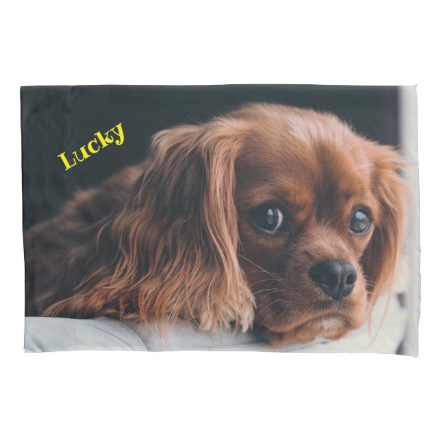Ruby Cavalier King Charles Spaniel Dog Pillowcase (Front)