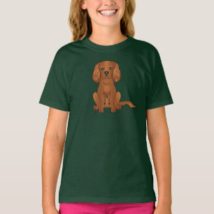 Ruby Cavalier King Charles Spaniel Dog Sitting T-Shirt