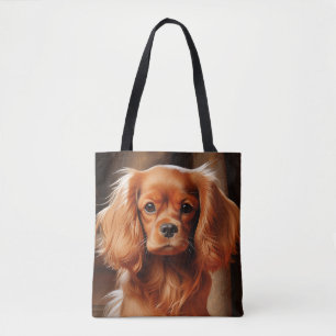 Ruby Cavalier King Charles Spaniel Tote Bag