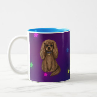 Ruby Cavalier King Charles Spaniel Two-Tone Coffee Mug