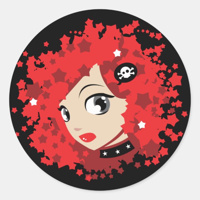 Ruby Classic Round Sticker (Front)