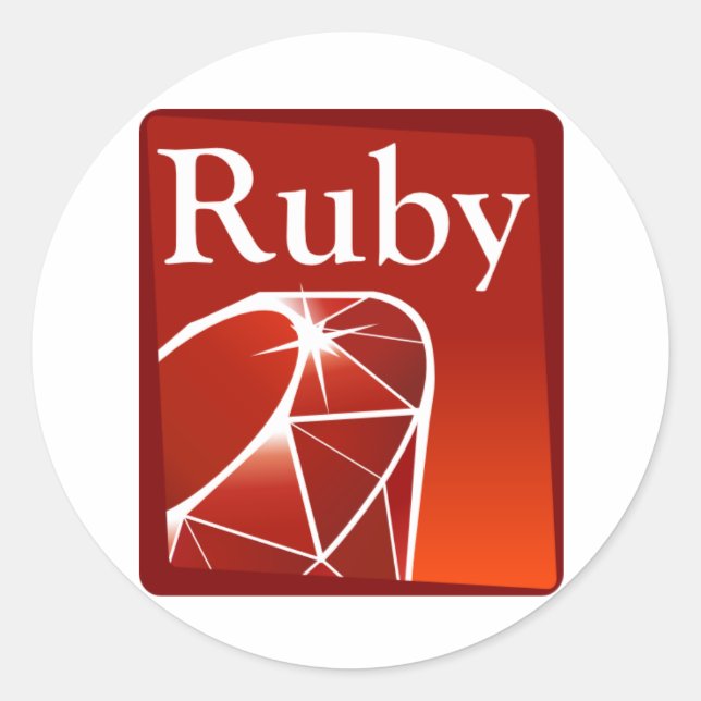 Ruby Classic Round Sticker (Front)