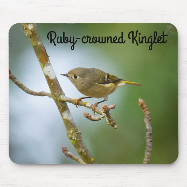 Ruby-crowned Kinglet Mouse Mat (Front)