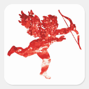 RUBY CUPID SQUARE STICKER
