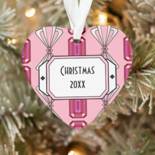 Ruby Deco Stripe Ornament