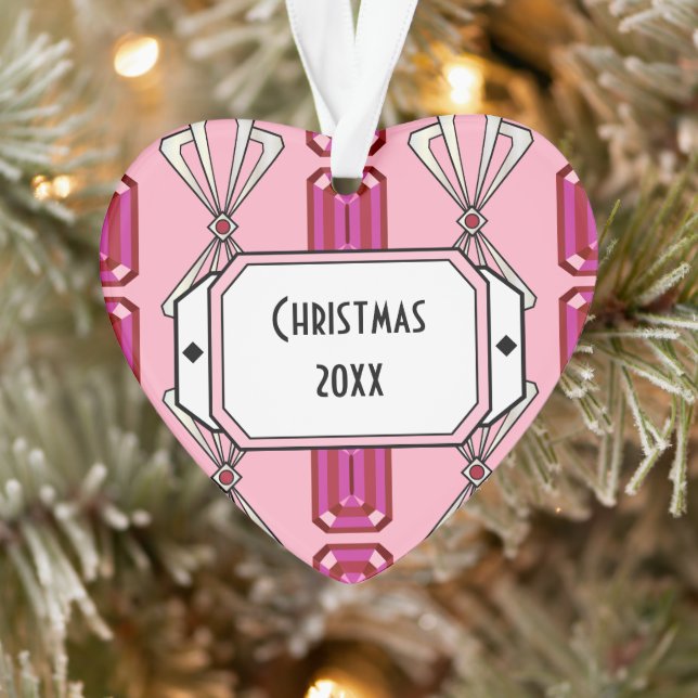Ruby Deco Stripe Ornament (Tree)