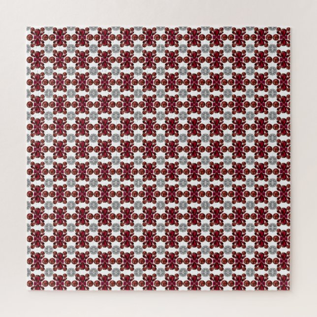Ruby & Diamond Gemstone Art Red Jigsaw Puzzle (Vertical)