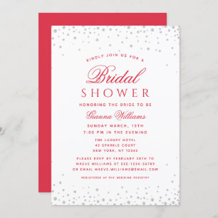 Ruby Diamonds Modern Luxury Bridal Shower Invitation