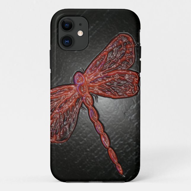 Ruby Dragonfly Case-Mate iPhone Case (Back)