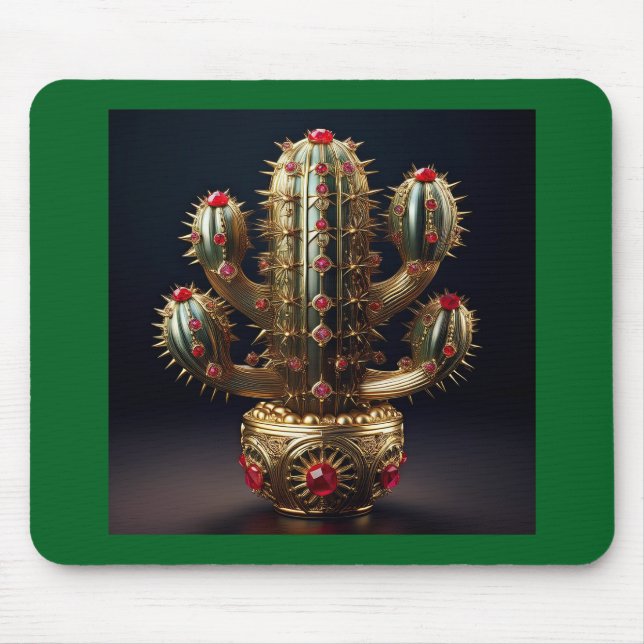 Ruby Encrusted Saguaro  Mouse Mat (Front)