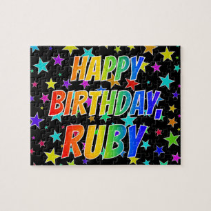 "RUBY" First Name, Fun "HAPPY BIRTHDAY" Jigsaw Puzzle