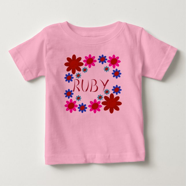 RUBY Flowers Baby T-Shirt (Front)